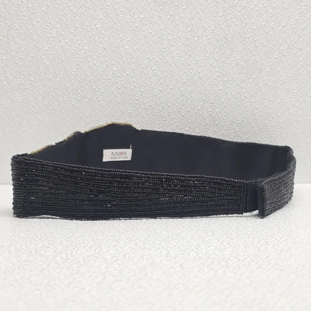 Vintage Milor Beaded Embellished Womens Belt 33.5